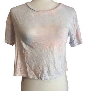 American Eagle Women’s Lightweight Faded Tie Dye Cropped T-Shirt XS